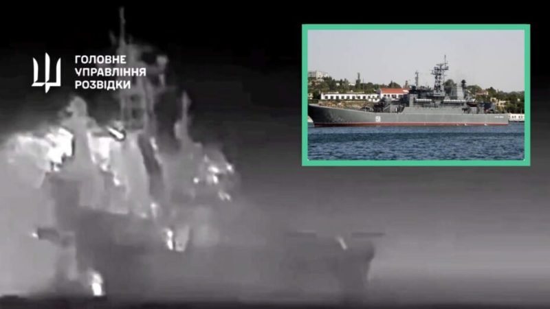 L’armée ukrainienne dévoile la vidéo de son attaque de drone contre un navire de guerre russe en mer Noire