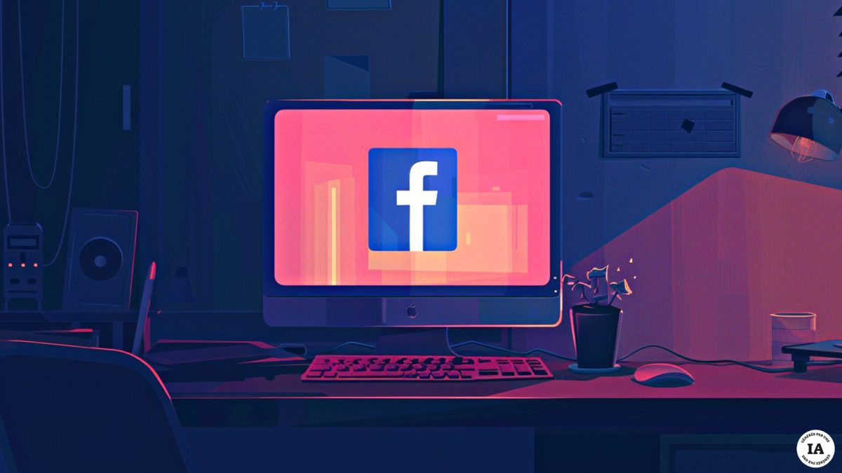 Facebook est encore la marque la plus usurpée par les cybercriminels. // Source : Numerama avec Midjourney