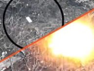 La vidéo de destruction d'un kit starlink par un drone de l'armée ukrainienne // Source : X