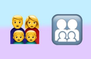 Les anciens et nouveaux emoji famille. // Source : Numerama