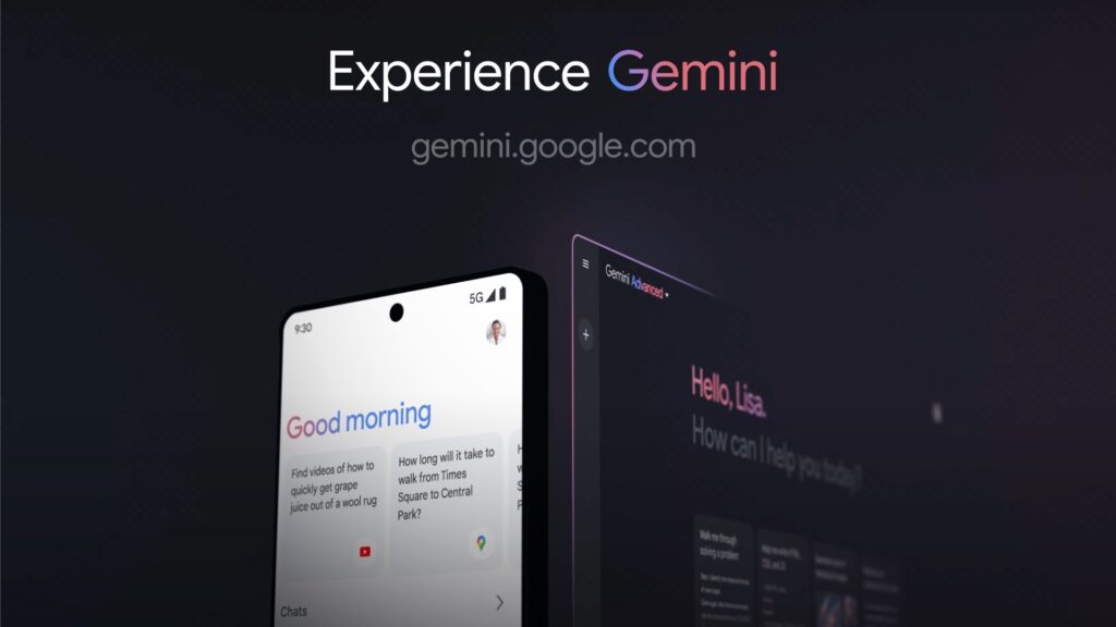 Google Gemini est disponible sous la forme d'une app sur Android. Il n'existe pas encore sur iPhone. // Source : Google