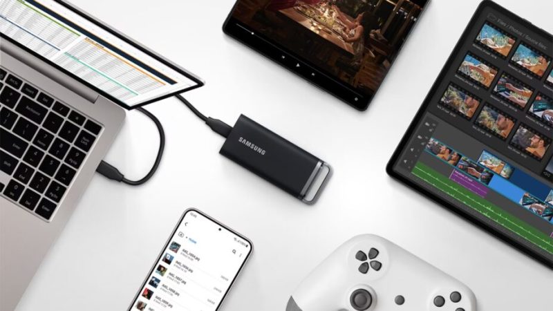 Compact et nomade, ce petit SSD externe 4 To de Samsung est 115 € moins cher aujourd’hui