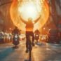 A cyclist victorious over life // Source: Numerama with Midjourney