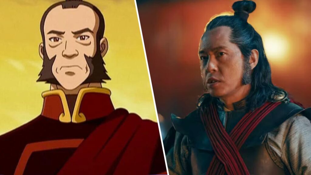 L'amiral Zhao dans l'animé / dans la série Netflix. // Source : Nickelodeon / Netflix