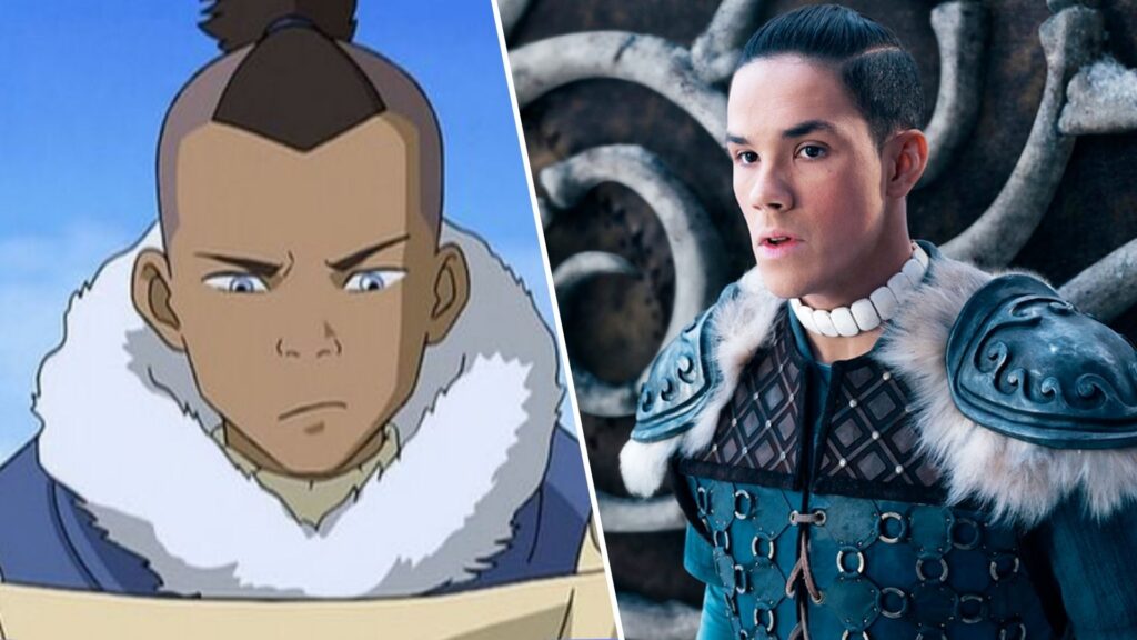 Sokka dans l'animé / dans la série Netflix. // Source : Nickelodeon / Netflix