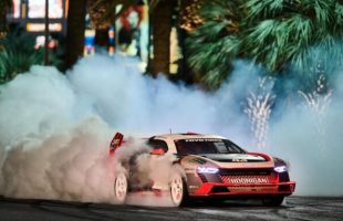 Audi e-tron honitgan électrique qui consomme du pneu // Source : Audi