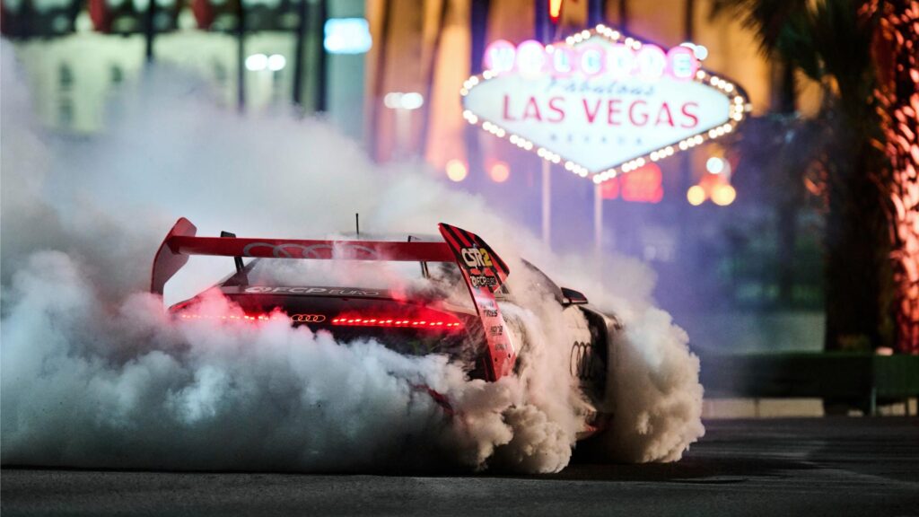 En effet une électrique comme celle-là pollue à cause de ses pneus // Source : Audi