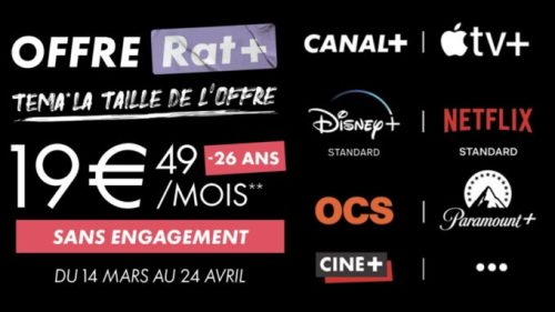 L'offre Rat+ mars 2024 // Source : Canal+