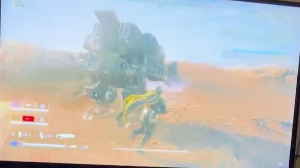 Un mécha dans Helldivers 2 // Source : Capture Twitter