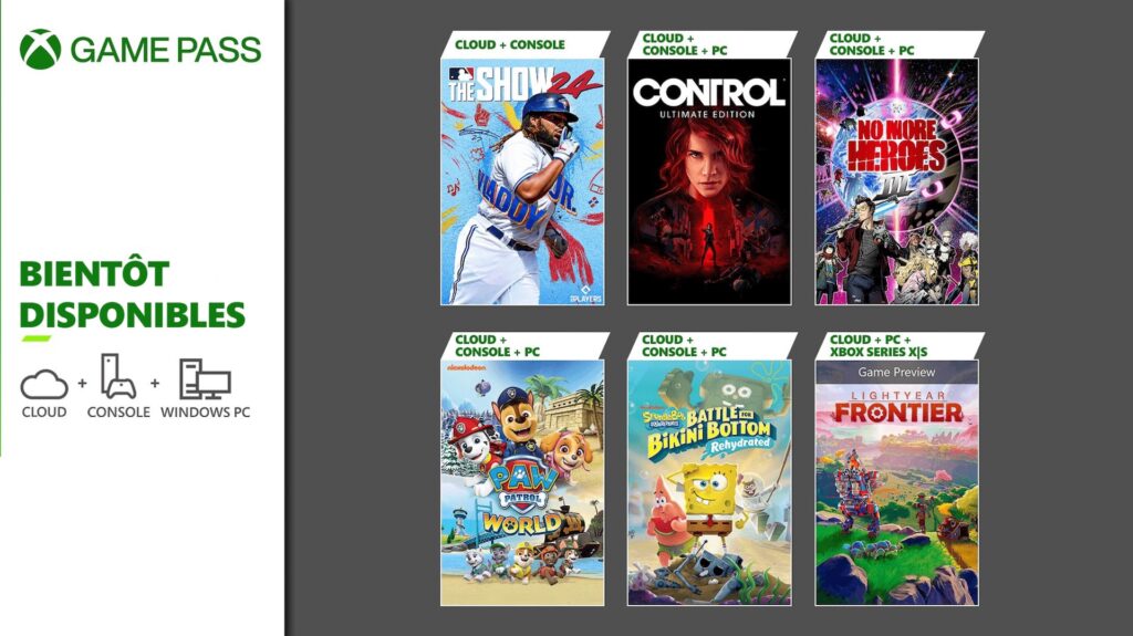 Xbox Game Pass en mars 2024 // Source : Microsoft