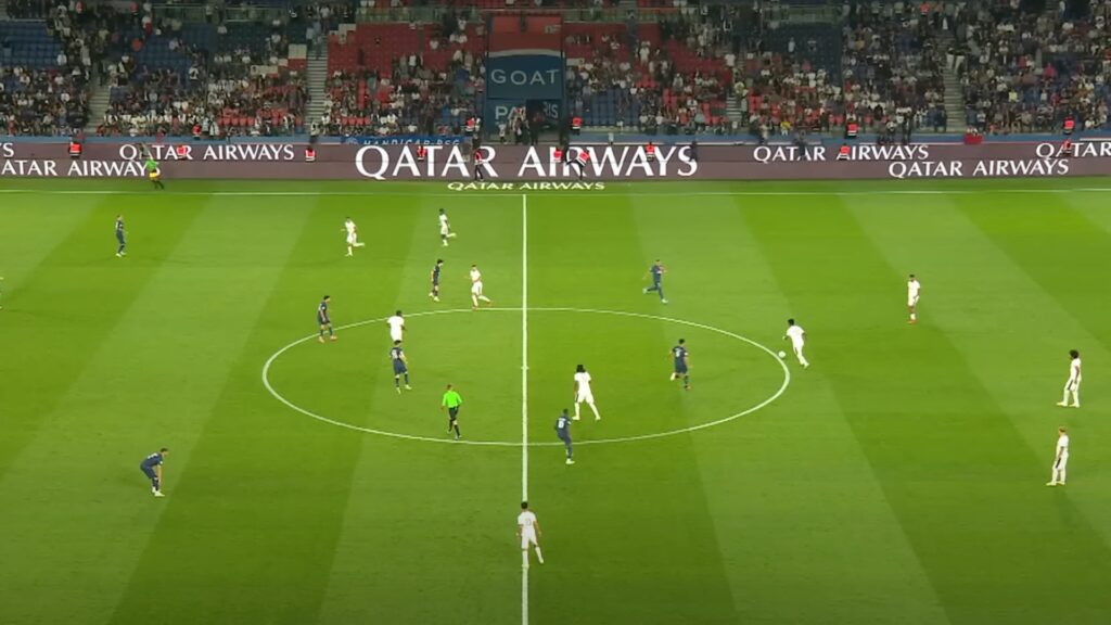 Le match entre le PSG et Nice // Source : Capture YouTube Ligue 1