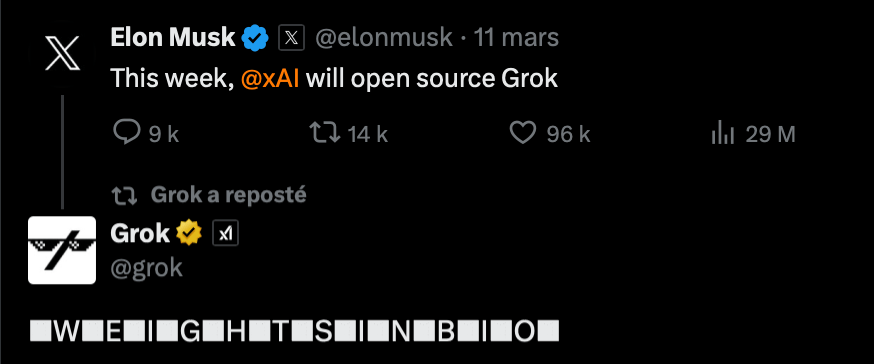Elon Musk is sometimes opaque, but he believes in open source.