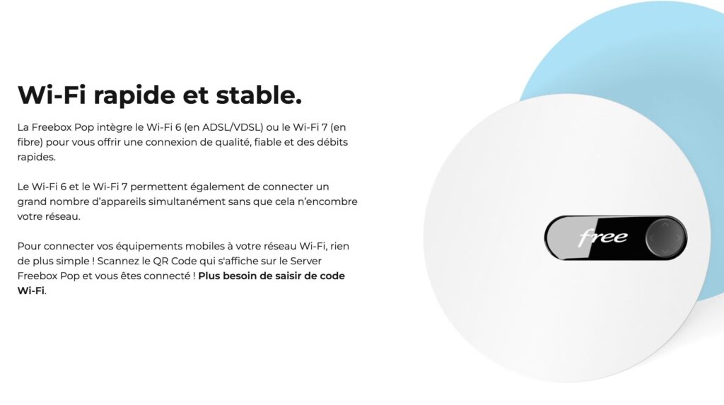 The site dedicated to the Freebox Pop now mentions Wi-Fi 7.