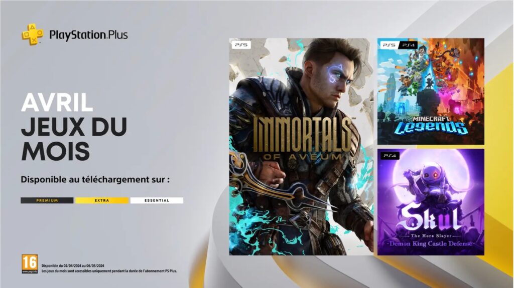 PlayStation Plus en avril 2024 // Source : Sony