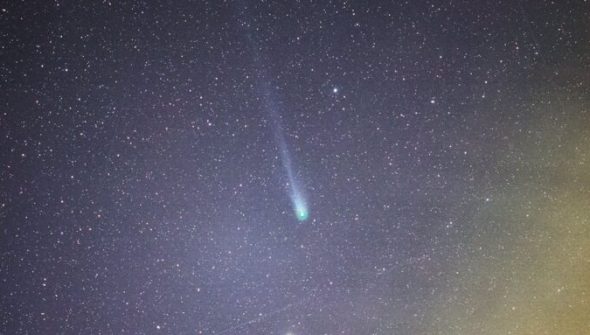 La comète du diable. // Source : Via X @esa_es (photo recadrée)