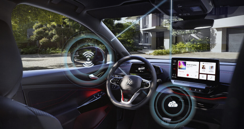 Convertir le eCall 2G vers les autres fonctions 4G/5G des voitures  // Source : Volkswagen