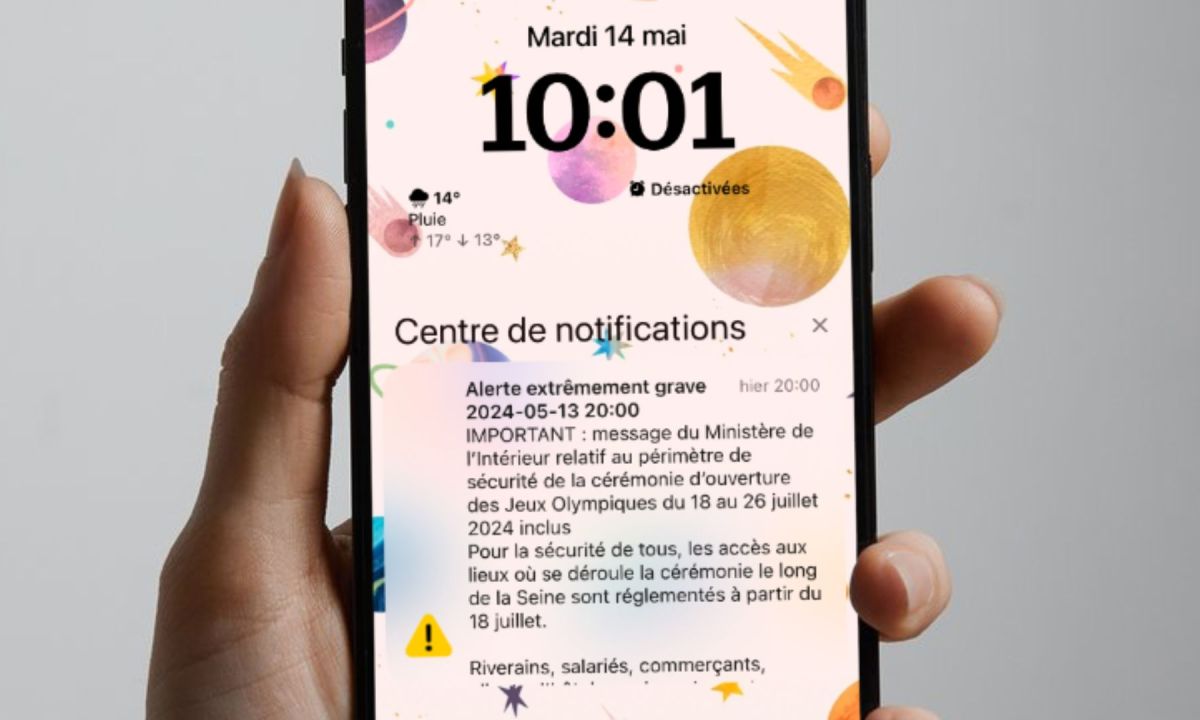 Un message FR-Alert. // Source : Canva, capture Numerama