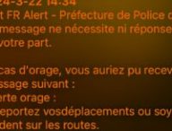 L'alerte FR-ALERT envoyée à Paris dans le 15ème arrondissement. // Source : Capture Numerama