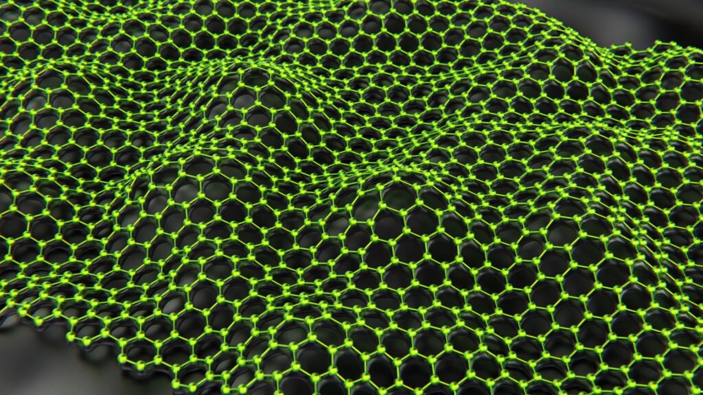 Le graphene est structurellement nanoscopique. Les nanoparticules qui le composent sont minuscules. Le graphène est parfois décrit comme « matériau miracle ». // Source : Canva