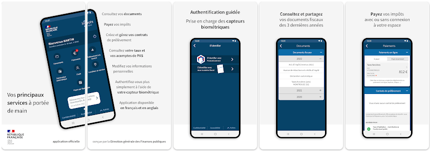 The Impots.gouv mobile application.