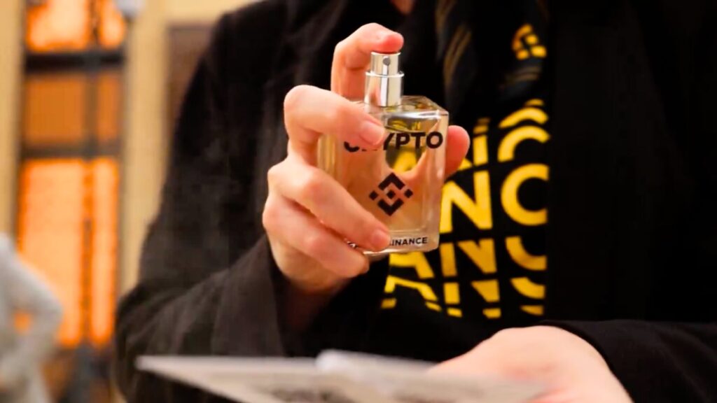 The “CRYPTO” perfume created by Binance // Source: Binance