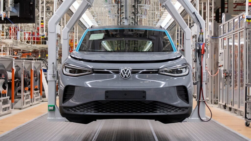 Usine de production Volkswagen ID // Source : Volkswagen