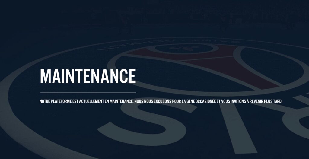 The maintenance page sometimes replaces the queue.