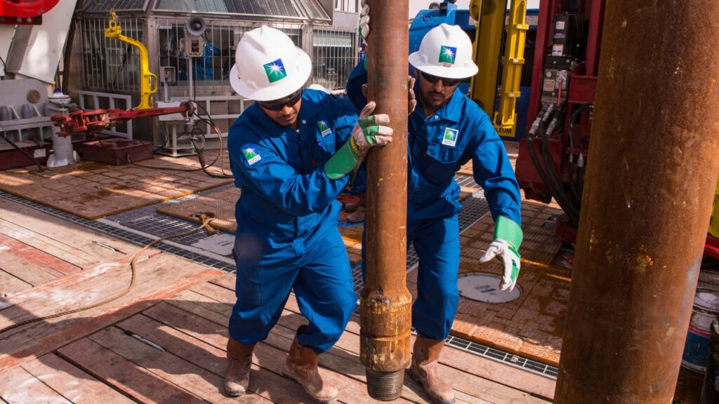 Employé d'un site pétrolier Aramco // Source : Aramco