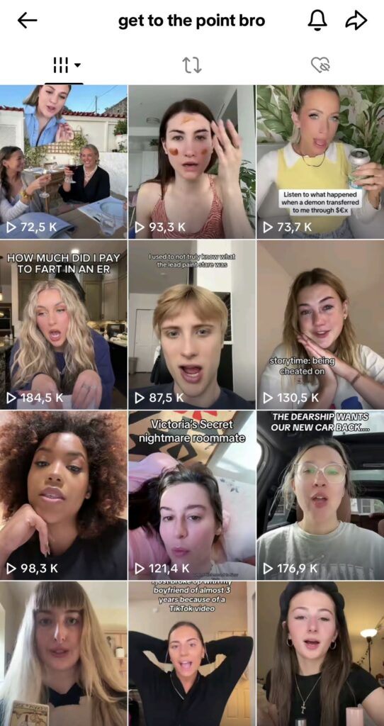 Les vidéos de GetToThePointBro visent principalement les femmes // Source : Capture d'écran Numerama Les vidéos de GetToThePointBro visent principalement les femmes // Source : Capture d'écran Numerama