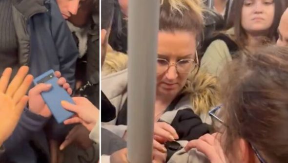Cette dame s'est fait voler son smartphone dans le RER. Les usagers l'ont aidé à le retrouver. // Source : Captures Numerama