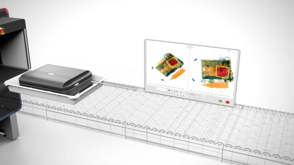 La tomographie permet de voir l'intérieur des bagages en 3D. // Source : Smiths Detection