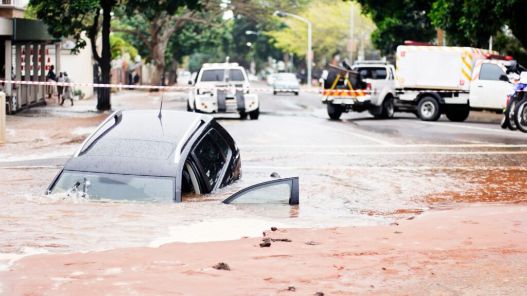 submerged car