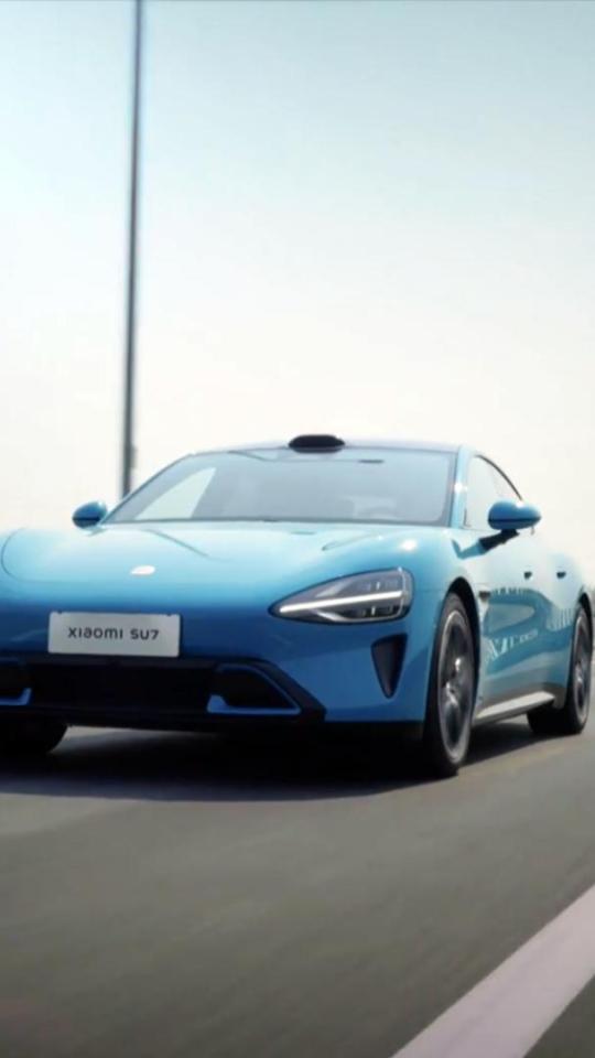 Xiaomi SU7 sur la route // Source : Live Xiaomi Xiaomi SU7 sur la route // Source : Live Xiaomi