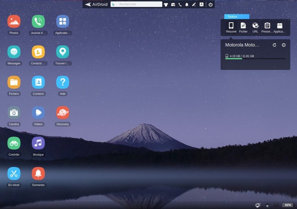 Connect your smartphone to your PC with AirDroid
