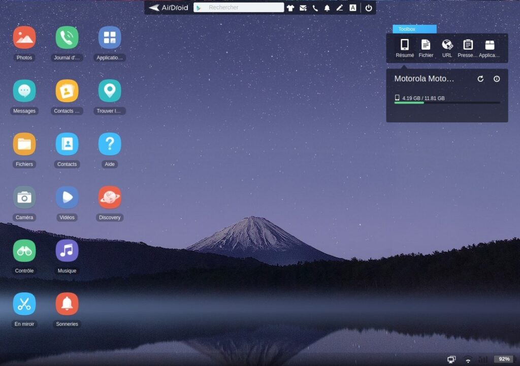 Connectez votre smartphone à votre PC avec AirDroid