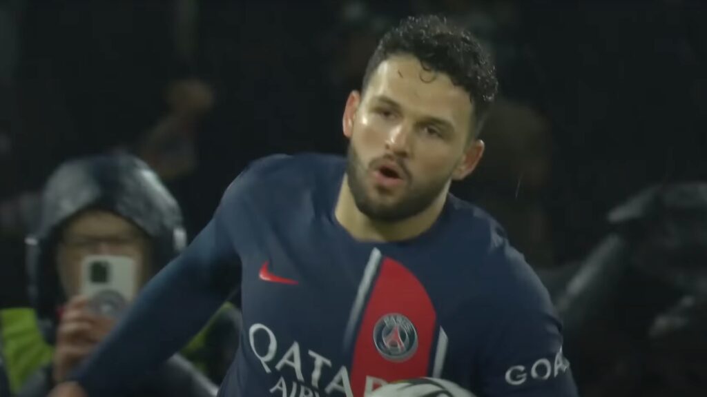 The match between PSG and Rennes on February 25, 2024 // Source: Capture YouTube Ligue 1 Uber Eats