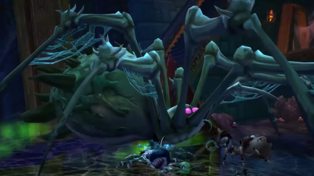 Spiders in WoW // Source: YouTube Capture