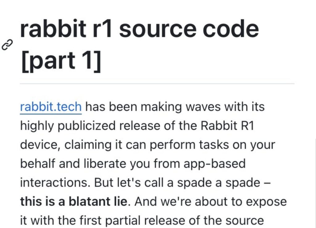 The source code leaker talks about part 1. Will there be a sequel? // Source: Github