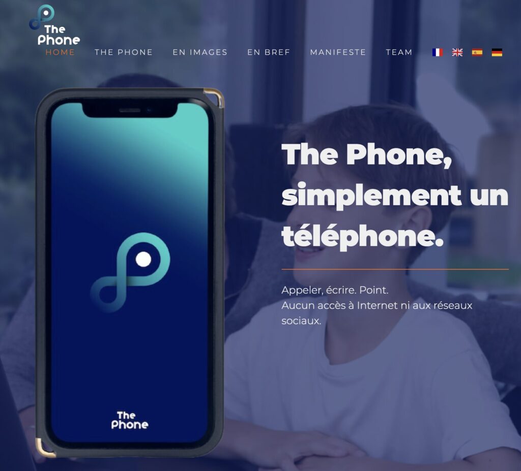 On The Phone website, we are shown an iPhone.