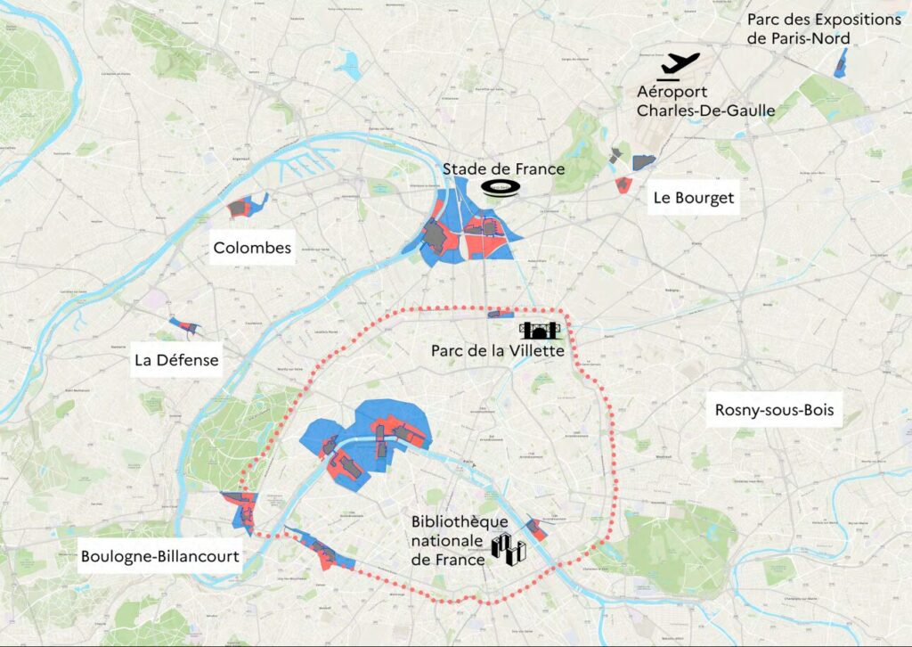 La carte des zones à Paris // Source : Ministère de l'Intérieur