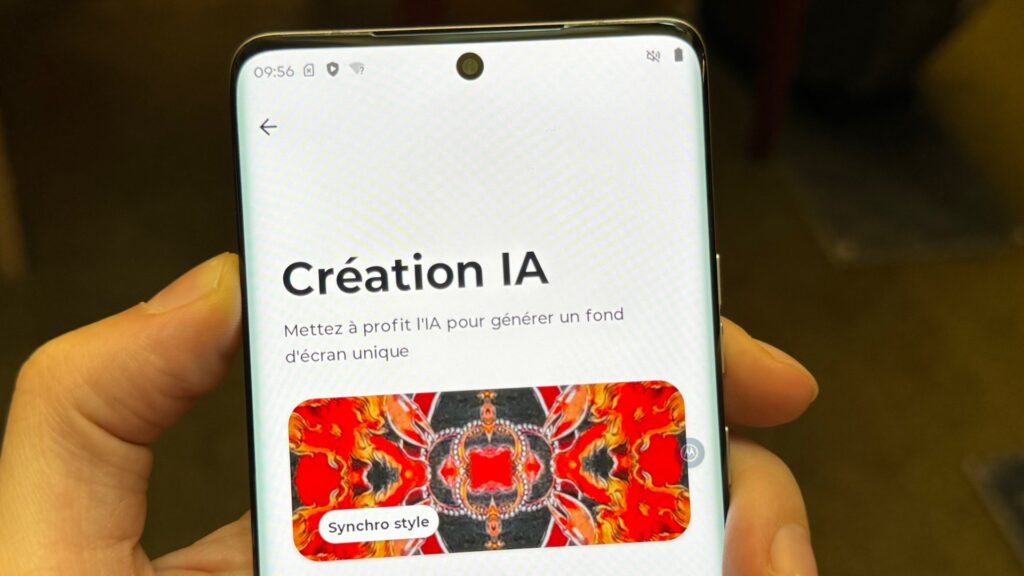 AI Creation mode allows you to generate a custom wallpaper. // Source: Numerama