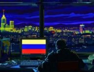 Les hackers du Kremlin tiennent des chaînes Telegram ultra-nationalites russes sur lesquelles ils revendiquent des cyberattaques. // Source : Numerama avec Midjourney