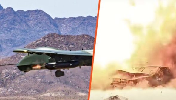 General Atomics a mis en scène un tir de son dernier drone. // Source : General Atomics