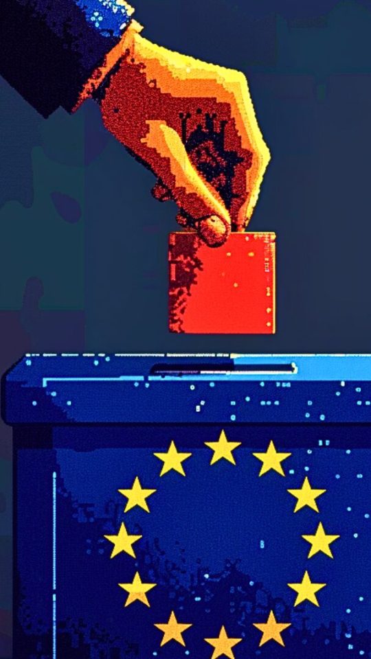 Ces élections européennes devraient cibler par les hackers. // Source : Numerama avec Midjourney