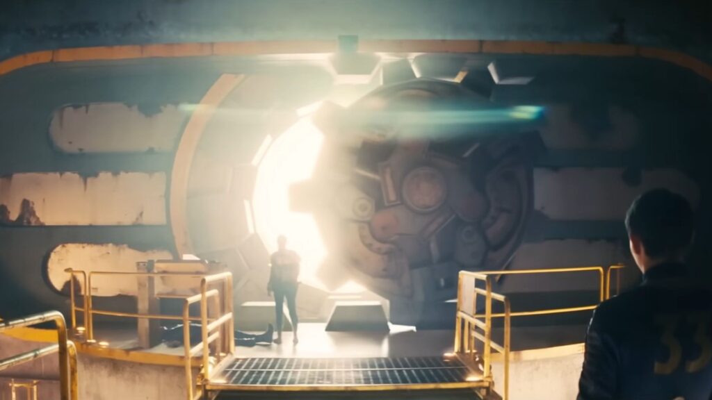 L'ouverture d'un abri / bunker dans la série Fallout. // Source : Prime Video