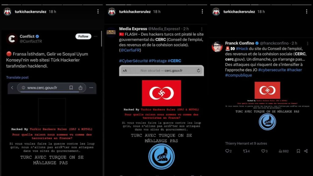 Les articles partagés en stories par le compte Instagram des hackers // Source : Capture d'écran Numerama