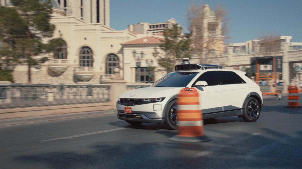 Robotaxi Hyundai lors de l'épreuve du permis // Source : Hyundai 