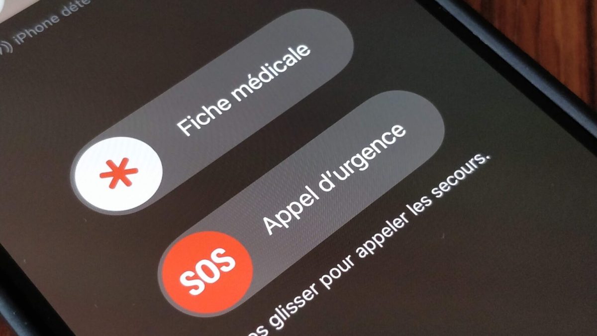 L'écran d'urgence d'iOS. // Source : JSZ/Numerama