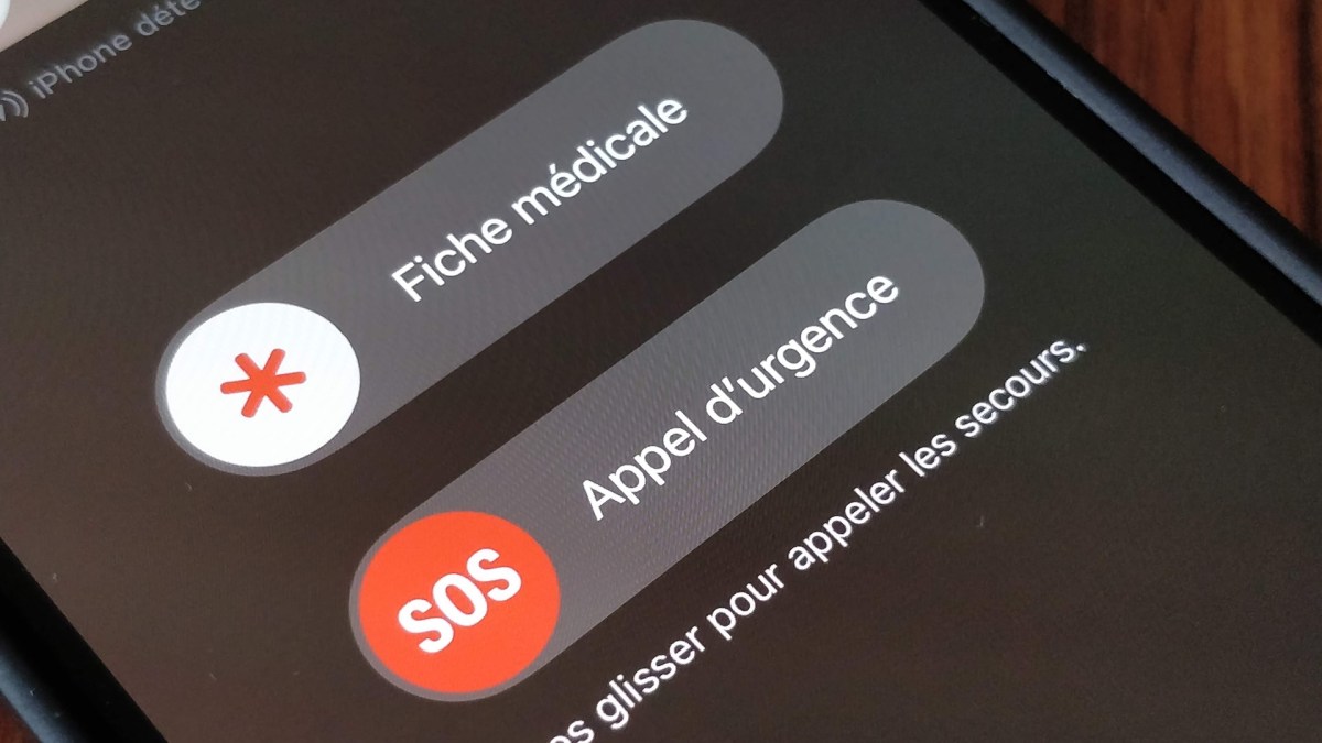 L'écran d'urgence d'iOS. // Source : JSZ/Numerama