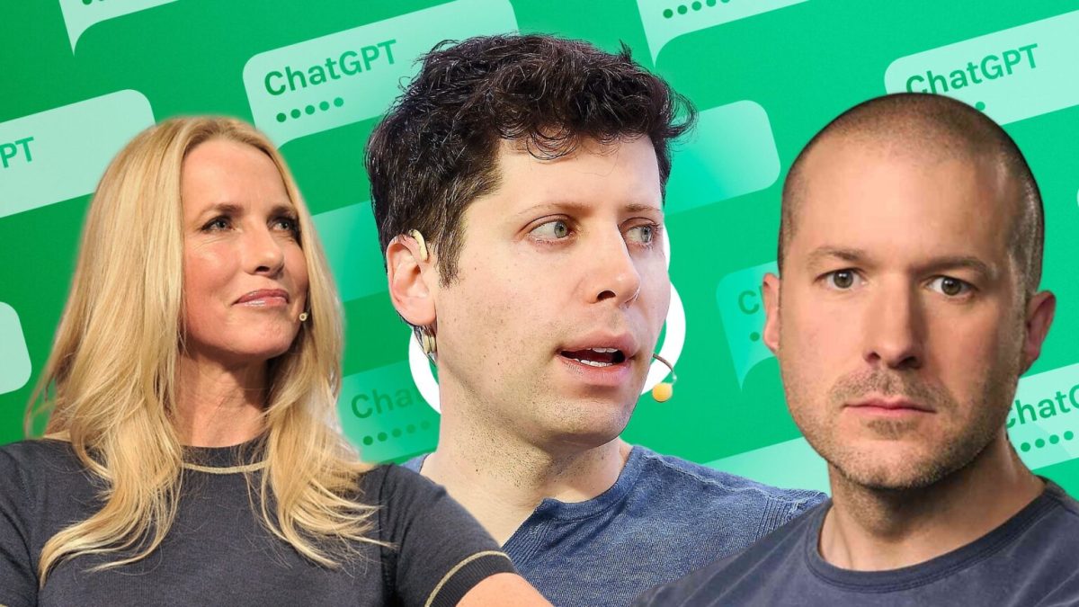 Laurene Powell Jobs, Sam Altman et Jony Ive. // Source : Numerama